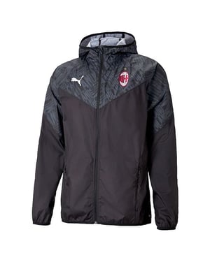 Puma AC Milan 2020-21 Chaqueta de calentamiento negro para hombres