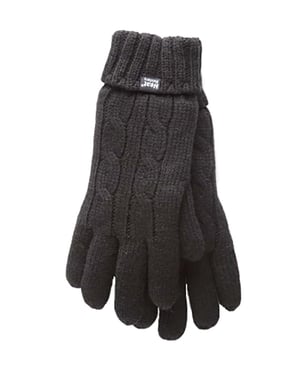Heat Holders - Guantes de invierno de punto por cable de 2,3 tog para mujer