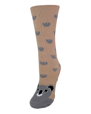 Calcetines antideslizantes para mujer con diseño de animales