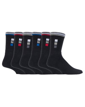 Paquete de 6 calcetines de algodón transpirable para hombre 11-14 uk