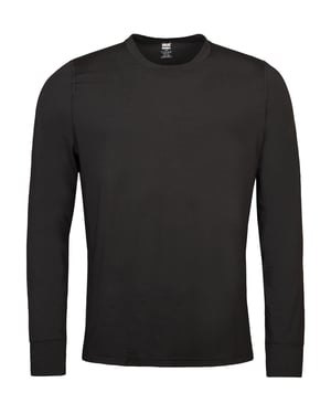 Camiseta Térmica de Manga Larga para Hombre - Negra