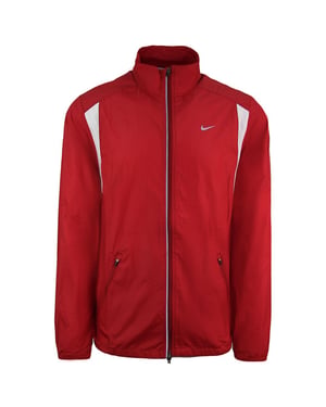 Nike logo manga larga cremallera chaqueta roja para hombre 320829 648