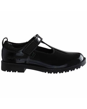Pateadores zapatos negros de niños Lachly T-Bar