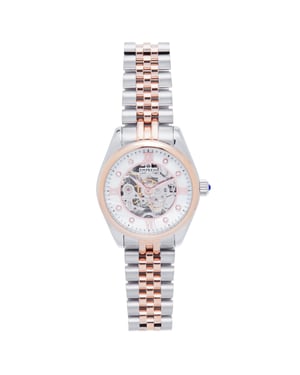 Reloj de pulsera con esfera esqueleto MOP automático Empress Magnolia