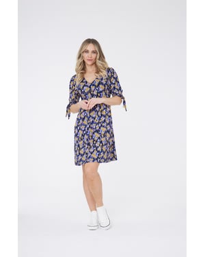Vestido corto estampado floral