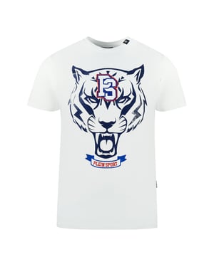 Camiseta Blanca con Logo de Tigre PS de Plein Sport