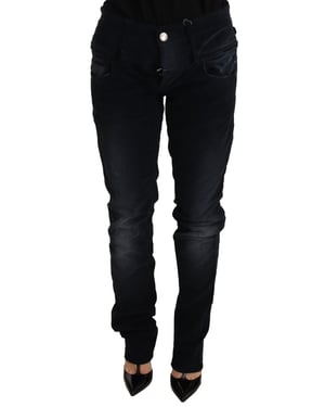 Jeans de mezclilla de algodón azul lavado Acht