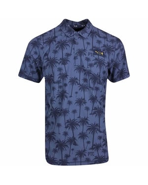 PUMA X PTC Palm Manga corta Manga corta Mensor azul marino Polo de golf 537334 02