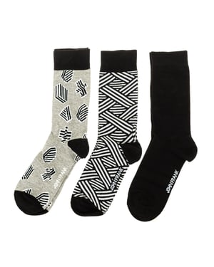 Pack-3 Calcetines caña alta y puño antipresión JF3LSMC01-MULTICOLOR hombre