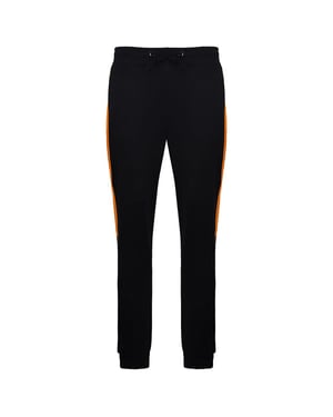 Pantalones de pista Black/Orange de devoto London Ronnie Mens Black/Orange