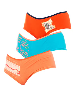 Pack-3 Culottes de cinturilla con sujeción efectiva 84084 mujer