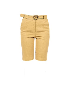 Pinko Shorts Bellona Mujer Beige