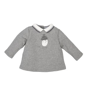 Jersey manga larga y cuello de solapa 3810W17 bebé