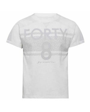 Camiseta blanca para mujer de malla diadora