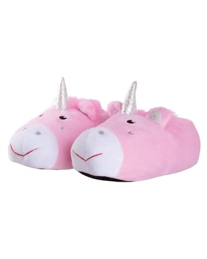 Zapatillas de Peluche Unicornio Rosa para Niños | Regalo para Ella | Navidad - Rosa