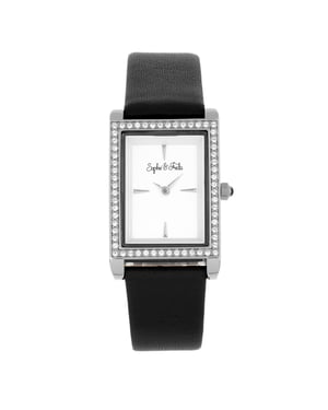 Reloj Sophie and Freda Wilmington con correa de cuero y cristales Swarovski