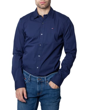 Tommy Jeans Camisas Slim Fit Stretch Azul