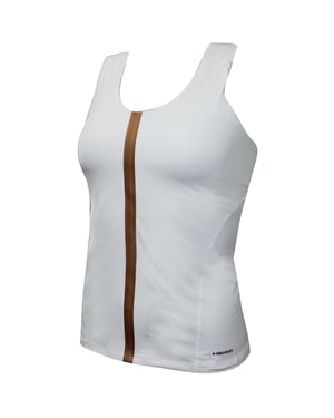 Cabeza de tenis de tenis Tiga de tanques blancos para mujeres