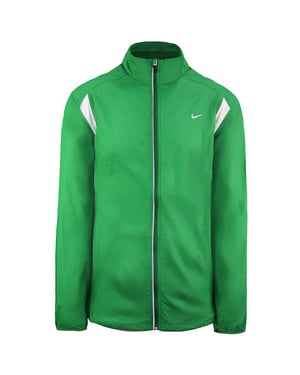 Nike logo manga larga cremallera chaqueta de peso verde ligero 320829 378