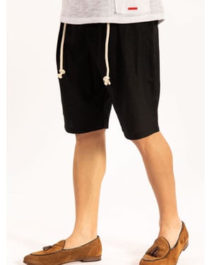 Takeshy Kurosawa Shorts Lino Hombre Negro