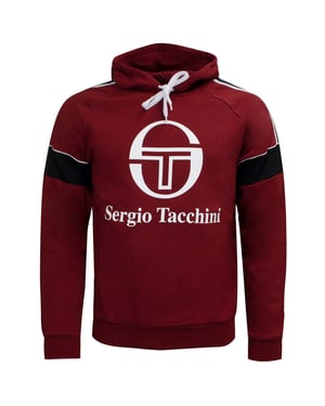 Sergio Tacchini Mens Dealtry Holdie Graphic Logo Jumper Burgundy 38364 650