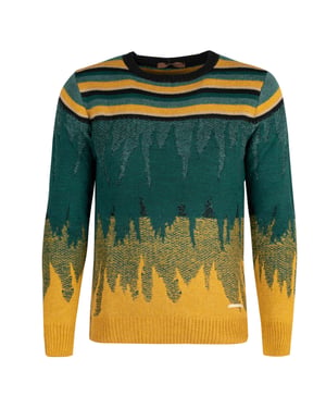Takeshy Kurosawa Suéter Degrade del hombre amarillo, verde