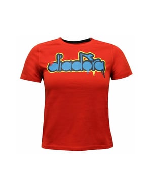 Camiseta roja para niños de la diadora