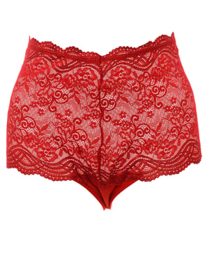 Tanga de hilo con encaje de cintura alta 21686 mujer