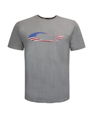 Oakley Manga corta Cuerpo Cuella gris Ellipse USA Camiseta 457355 24L