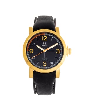 Reloj de buceo para hombre con correa de cuero Shield Berge