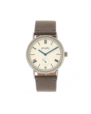 Simplifique el reloj con correa de cuero 5100