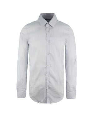 Lacoste Slim Fit Camisa azul/blanca para hombres