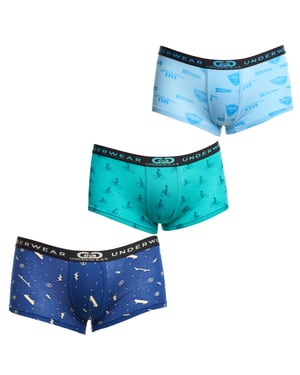 Pack-3 Boxers de tejido transpirable y frontal anatómico LPG1010 niño