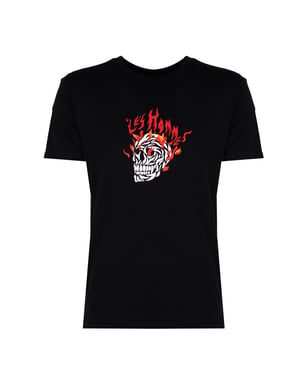 Les Hommes T-Shirt On Fire del hombre negro