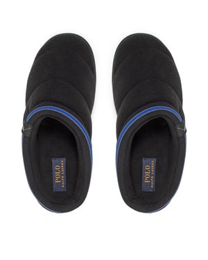 Ralph Lauren Button Scuff Negro Zapatillas Hombre