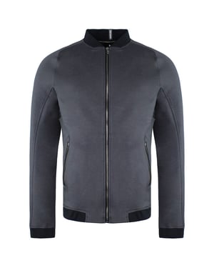Under Armour Storm manga larga collar con cuello oscuro masculino bombardero 1356956 010