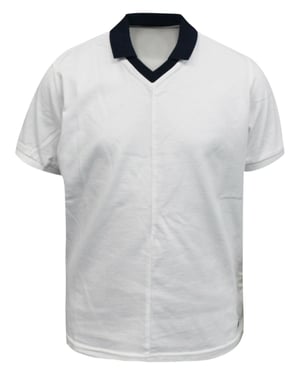 Nike Niñas Blanco Azul Marino Camiseta Manga Corta Algodón 421390 100 A78E