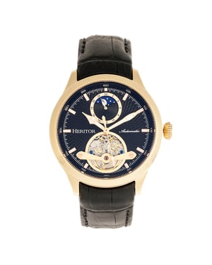 Reloj Automático Heritor Gregory Semi-Esqueleto con Correa de Cuero