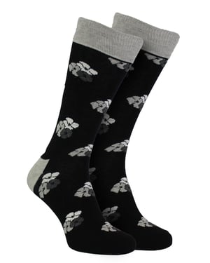 HS by Happy Socks - Pack de 3 Calcetines de Vestir Clásicos Flor - Flor (Negro)