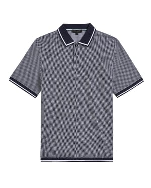 Polo Ted Baker Affric Hombre Azul Marino/Blanco Geo