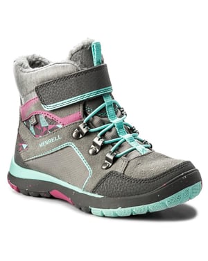Merrell Moab Polar impermeable para niños botas grises