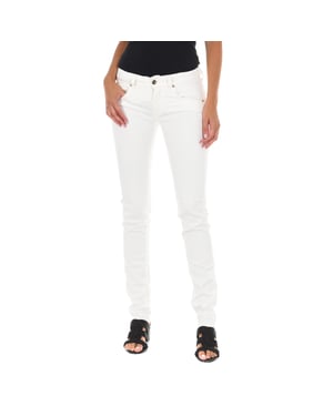 Pantalon Tejano Largo con bajos con corte estrecho 10DBF0475-B088 mujer