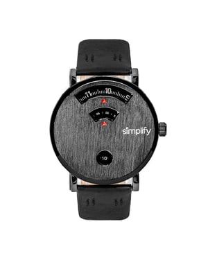 Simplifique el reloj con correa de cuero 7000