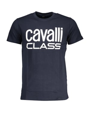 Camiseta Marina Blanca con Logo Bold de Cavalli Class
