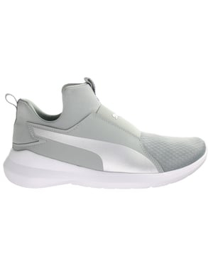 Puma Rebel Mid Quarry Silver Womens Entrenadores