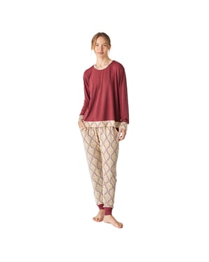 Pijama manga larga modal fino JJB1 mujer