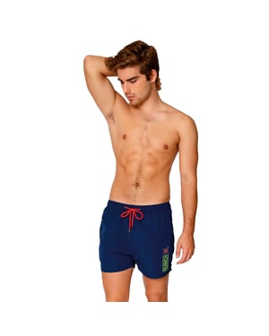 Bañador corto hombre con forro interior de rejilla MUHARBOURNAVY02 Bañador de Secado Rápido, Traje de Baño Hombre, Bañador Hombre Shorts de Baño