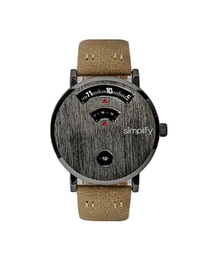 Simplifique el reloj con correa de cuero 7000
