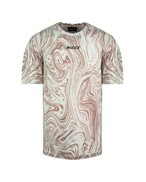Nicce Crew Neck manga corta Manja rosa blanca Camiseta de ceniza 211 1 09 05 0338