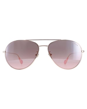 Moncler ML0110-K 28U brillante oro rosa marrón rosa degradado gafas de sol